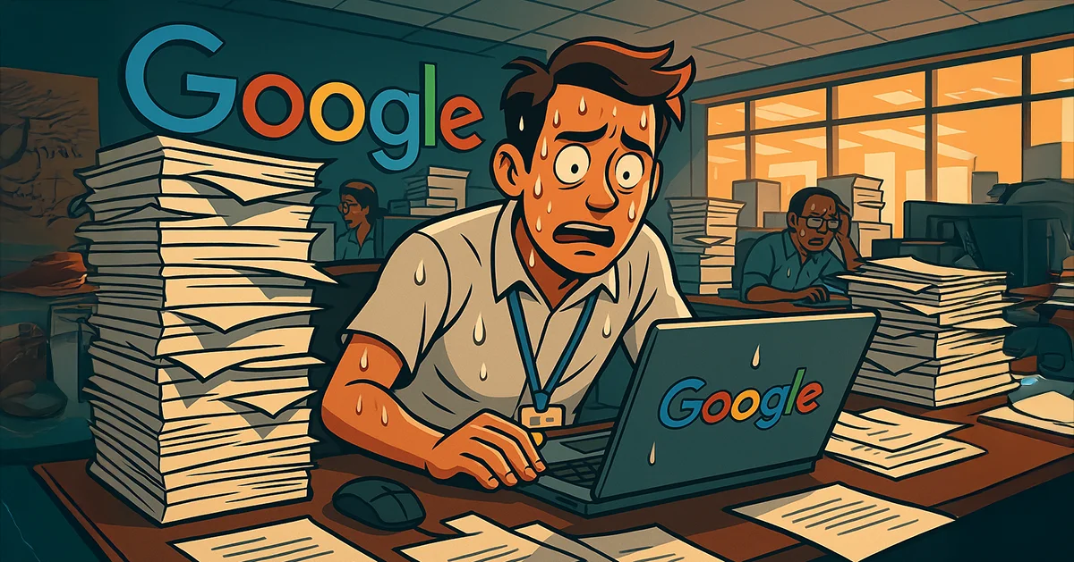 Google Büro mit hart arbeitenden Mitarbeitern